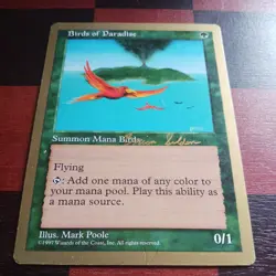Mtg Birds of Paradise LP 1998 World Championship Deck Magic the Gathering Card - Image 1