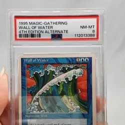 MTG - Alternate 4th Edition - Wall of Water - Graded - PSA 8.0 - Vintage - Image 4
