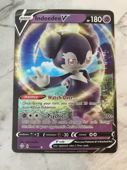 Indeedee V 039/072 Ultra Rare Shining Fates Pokemon TCG Near Mint - Image 1