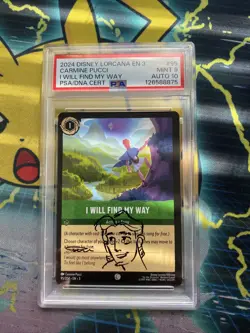 Disney Lorcana TCG I Will Find My Way 95/204 Signed Sketched Carmine Pucci Psa - Image 1