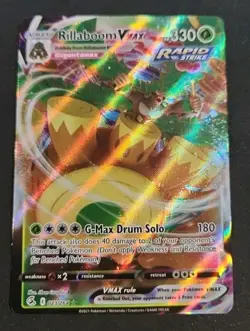 Pokemon Card Rillaboom VMAX 023/264 Fusion Strike Ultra Rare Near Mint - Image 1