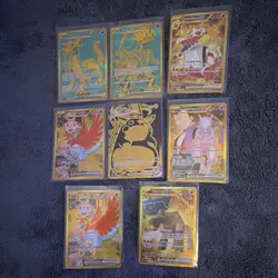 Pokemon TCG PAL 8 Card Lot Gold Foil Ho-Oh Pikachu Mewtwo Chien-Pao Koraidon - Image 1