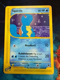 Squirtle 132/165 MP | E-Card Series: Expedition Base Set | Non Holo Common - Image 1