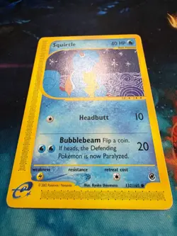 Squirtle 132/165 MP | E-Card Series: Expedition Base Set | Non Holo Common - Image 2