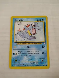 Totodile 80/111 Neo Genesis Unlimited Pokemon TCG Card WOTC 2000 🔥 - Image 1