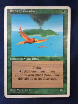 Birds of Paradise Magic the Gathering MTG 4th Edition HP - Image 1