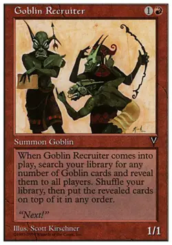 MTG Goblin Recruiter, Moderate Play, English Anthologies - Image 1