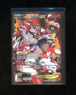 2015 Pokemon XY Double Crisis Full Art Team Magma's Groudon EX 15/34 Holo Foil - Image 1