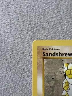 Pokemon TCG Base Set SANDSHREW 62/102 1st Edition Shadowless GRAY STAMP - LP 🔥 - Image 3