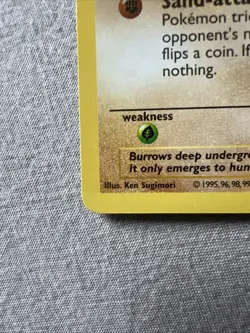 Pokemon TCG Base Set SANDSHREW 62/102 1st Edition Shadowless GRAY STAMP - LP 🔥 - Image 5