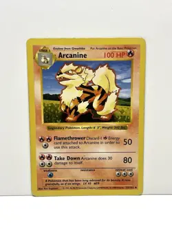 Pokemon TCG Base Set Shadowless 🔥 Lot- Arcanine (MP) Growlithe (LP) Ponyta (LP) - Image 2