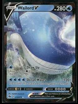 Pokemon - Wailord V 13/73 Ultra Rare Champion's Path NM - Image 1