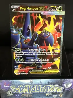 Pokemon Card Mega Heracross ex 108/094 Phantasmal Flames Full Art Ultra Rare NM - Image 1