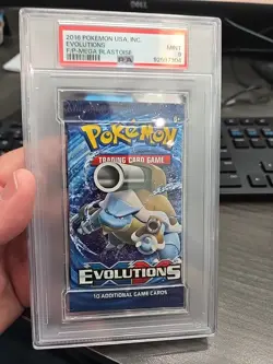 PSA 9 2016 Blastoise Pokemon Evolutions XY Booster Foil Pack Graded Mint Sealed - Image 1
