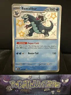 Pokemon Card Baxcalibur 130/091 Paldean Fates Holo Shiny Rare NM - Image 1