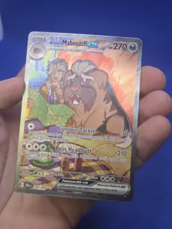 Pokemon Destined Rivals Arven’s Mabosstiff ex 235/182 Special Illustration Rare - Image 2