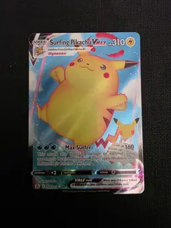 Pokemon TCG Surfing Pikachu VMAX 009/025 Celebrations 25th Anniversary Card NM - Image 2