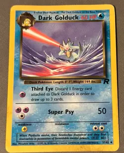 2000 Pokemon Team Rocket Unlimited Dark Golduck #37 LP - Image 1