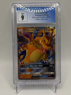 2019 Pokemon TCG - Charizard GX #SM211 - Hidden Fates Black Star Promos CGC 9 - Image 1