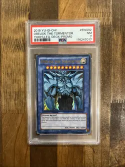 Graded PSA 7 2015 YU-GI-OH! Obelisk The Tormentor Yugi’s Leg. Deck Promo #ENG02 - Image 1