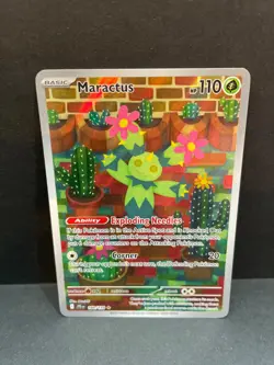 2025 Pokemon Journey Together Maractus 160/159 ILLUSTRATION RARE HOLO! HOT CARD! - Image 1