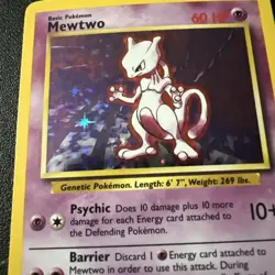 3 Vintage 1995 MEWTOW HOLO FOIL POKEMON CARD 101/102 Bundle Deal - Image 2