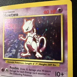 3 Vintage 1995 MEWTOW HOLO FOIL POKEMON CARD 101/102 Bundle Deal - Image 4