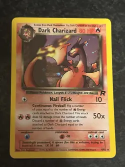 Pokemon Dark Charizard TCG Team Rocket Holo Card 4/82 - Image 1