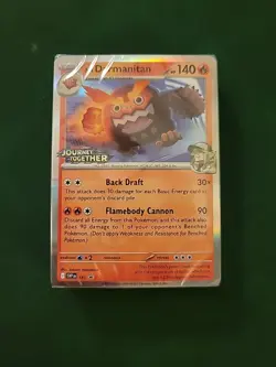 Pokemon TCG N's Darmanitan Journey Together Prerelease 40-Card Deck Sealed Stamp - Image 1