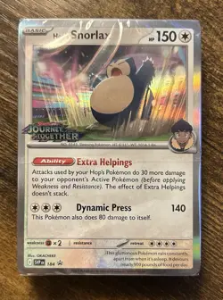SEALED Hop's Snorlax SVP184 Journey Together Prerelease Pokemon TCG 40-Card Deck - Image 1