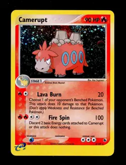 2003 Pokemon CAMERUPT Ex Ruby & Sapphire HOLO RARE eReader Card 4/109 SWIRL MINT - Image 2