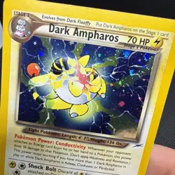 Pokemon Dark Ampharos TCG Neo Destiny Card 1/105 Unlimited Holo Rare NM - Image 2