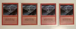 Lightning Bolt X4 Revised Edition LP Lightly Played MTG Magic the Gathering - Image 1