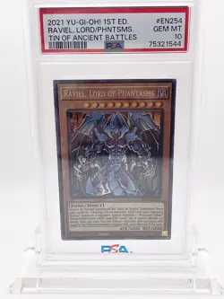 Yu-Gi-Oh! TCG Raviel, Lord of Phantasms 2021 Tin of Ancient Batte PSA 10 - Image 1