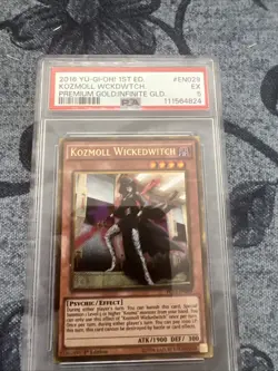 Yu-Gi-Oh TCG #PGL3-EN029 Kozmoll Wickedwitch 1st Edition Gold Secret Rare PSA 5 - Image 1