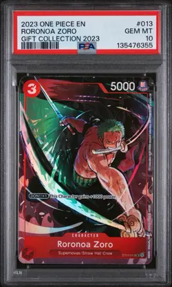 Roronoa Zoro One Piece 2023 Gift Collection English ST01-013 SR PSA 10 - Image 1