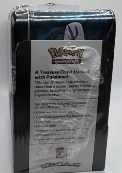 NEW 2021 Pokemon Collector Chest Tin Lunch Box - 5 Packs + 2 Foil Cards + 2 Coin - Image 4