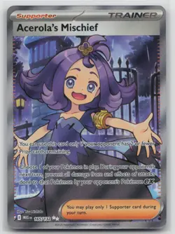 Pokemon Card Acerola's Mischief Ultra Rare ME01: Mega Evolution 165/132 - Image 1