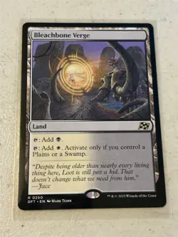 mtg Bleachbone Verge, rare land, Aetherdrift, unplayed - Image 1
