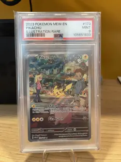 2023 POKEMON MEW EN-151 ILLUSTRATION RARE #173 PIKACHU PSA 9 - Image 2