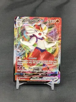 Pokemon TCG Cinderace VMAX Shining Fates 019/072 Holo Ultra Rare QTY - Image 1