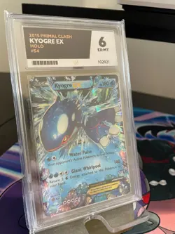 POKEMON | KYOGRE EX 54/160 | PRIMAL CLASH | ACE GRADED 6 EX-MT - Image 1