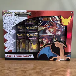 Pokemon TCG Celebrations Box - Lance's Charizard V - New Factory Sealed 820650809392 - Image 1