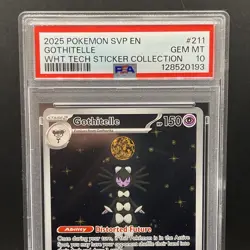 2025 POKEMON WHITE FLARE TECH STICKER COLLECTION GOTHITELLE PSA 10 Shark Bait $1 - Image 2