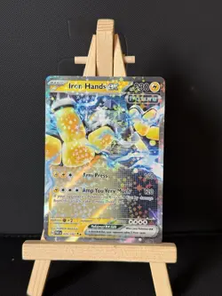 Iron Hands EX 070/182 Sv04: Paradox Rift Holo Double Rare Pokemon TCG - Image 1