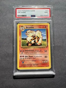 Pokemon TCG Arcanine Base Set Rare Regular #23/102 PSA 9 1999 English - Image 1