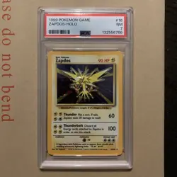 1999 Pokemon Base Set Unlimited Zapdos #16/102 PSA 7 - Image 1