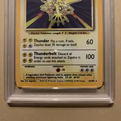 1999 Pokemon Base Set Unlimited Zapdos #16/102 PSA 7 - Image 3