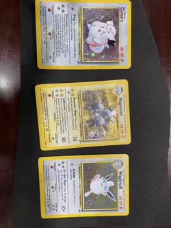 Wigglytuff Clefairy Magneton Holo Pokemon Base 2 HP Dam Read Description - Image 1