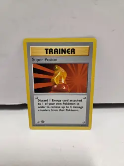Pokemon Trainer Super Potion 90/102 Base Set 1st Edition w/ Top Loader - Image 2